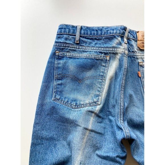 Men's Vintage 90'S LEVI'S 505 Orange Tab Medium Regular Fit Jeans, Size 35x30 - Picture 9 of 15